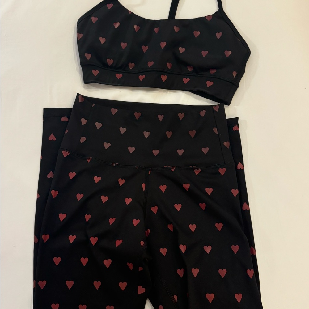 CHRLDR Heart Patterned Activewear Set